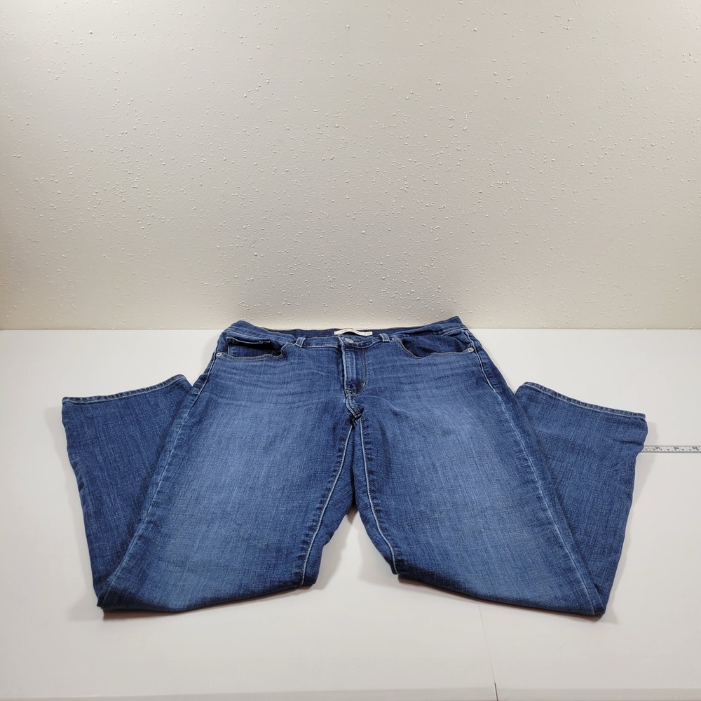Levi's Classic Straight Jean Women 10 Blue Excellent Mid Rise Stretch 39250-0050